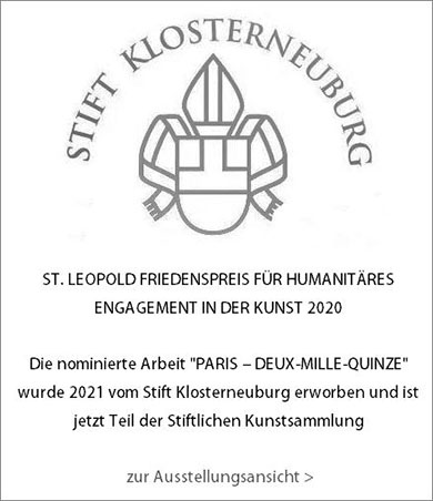 PARIS - DEUX-MILLE-QUINZE, 2015, Foto: Andreas Spittler, Wien, Vitrine: Johann Schnegg: DANIEL IN DER LÖWENGRUBE, um 1745, Inventar Stiftsmuseum Klosterneuburg Stift Klosterneuburg